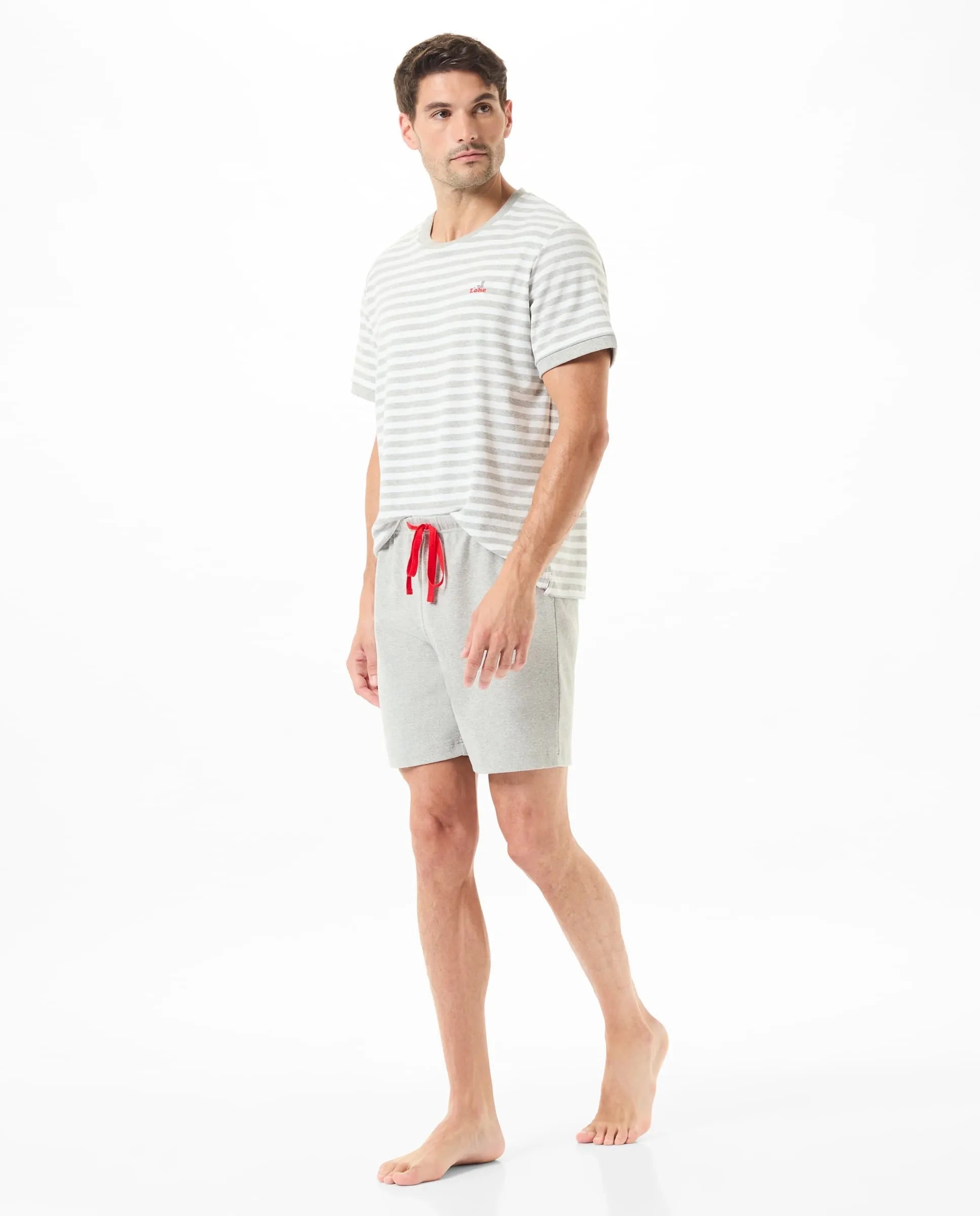 ✅ Pijama de hombre corto cenefa a rayas | LOHE ®