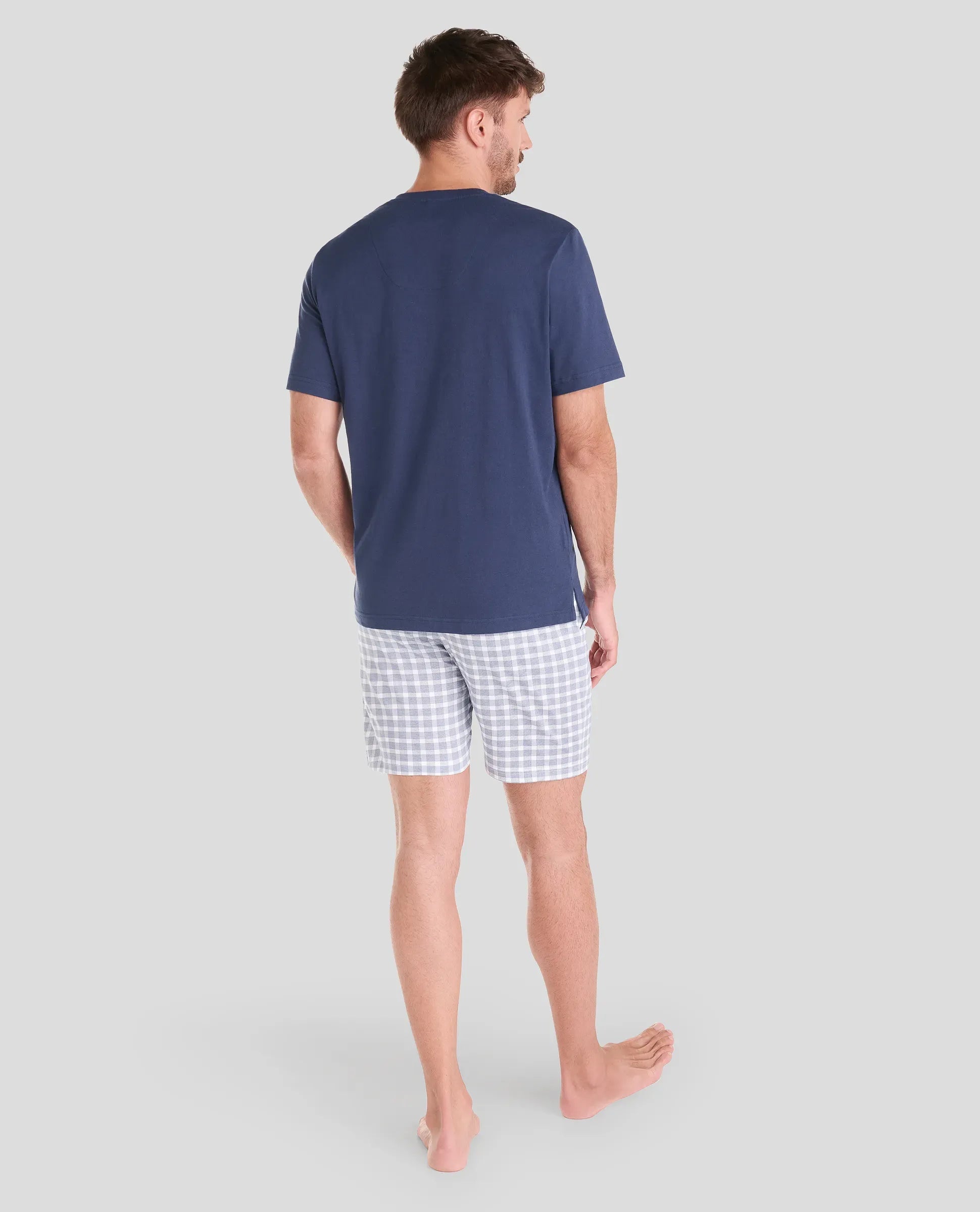 Pijama corto hombre cuadros