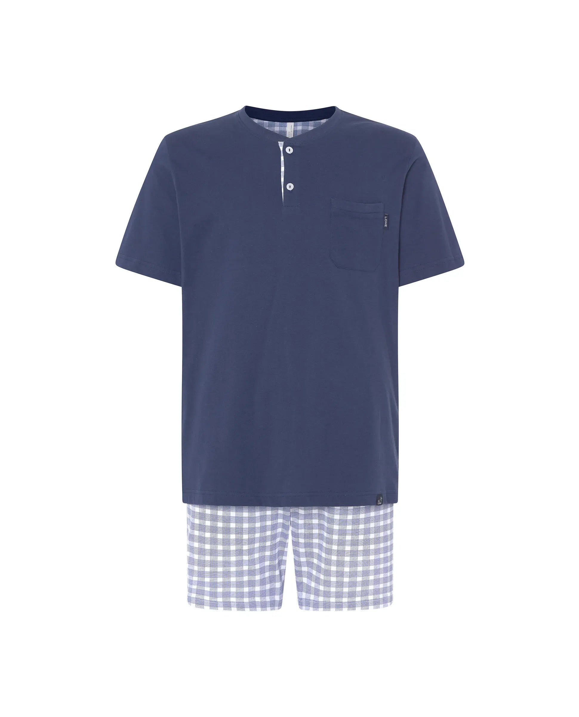 Pijama corto hombre cuadros