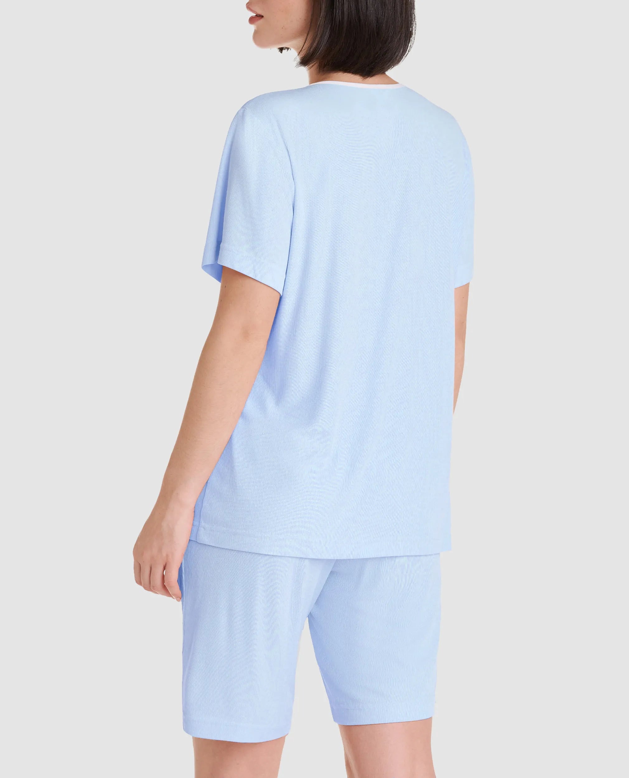 ✅Pijama de mujer corto de verano canalé Puntilla | LOHE ®