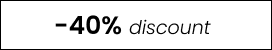 -40% descuento / 40% discount